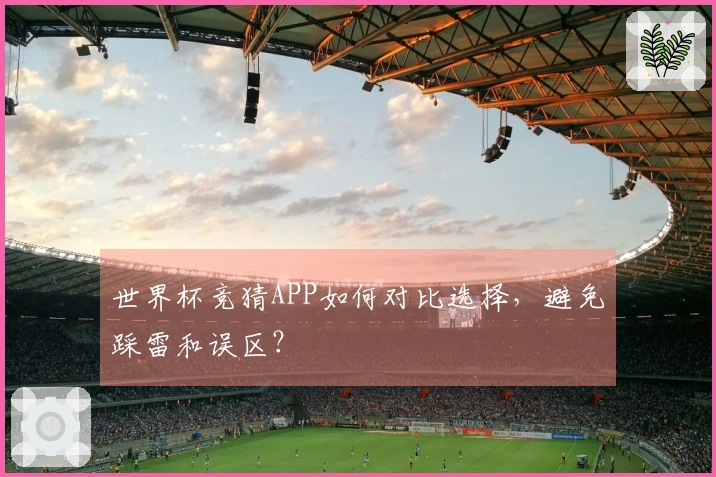 世界杯竞猜APP如何对比选择，避免踩雷和误区？