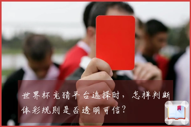 世界杯竞猜平台选择时，怎样判断体彩规则是否透明可信？
