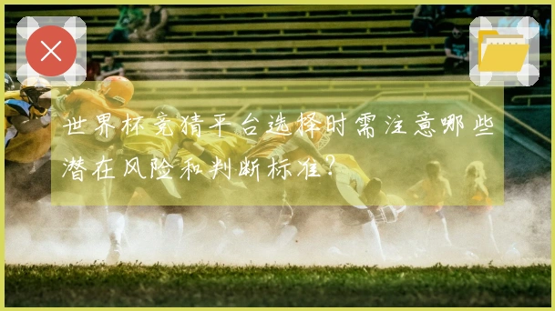 世界杯竞猜平台选择时需注意哪些潜在风险和判断标准？